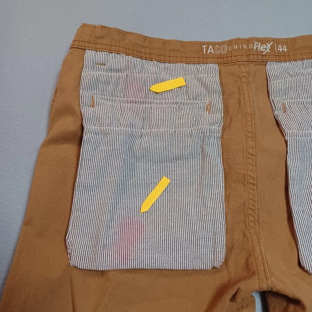 Taco Chino Flex Pants Mens 44 Brown Chino Flex Stretch Casual Trousers